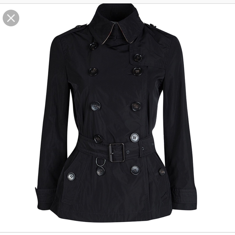 Burberry Black Double-Breasted Trench Coat